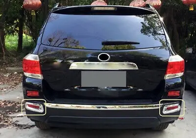

Chrome Rear Fog Light Fog Lamp Cover Trim 2pcs For Toyota Highlander 2011-2013