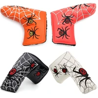 spider with silver web premium leather golf head covers for blade mytp putter