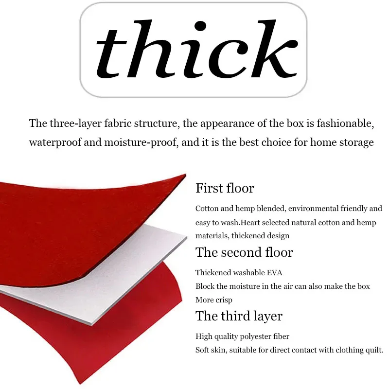 

Multifunctional storage box for small articles Large storage box canvas clothes storage box cotton linen clothes finishing box