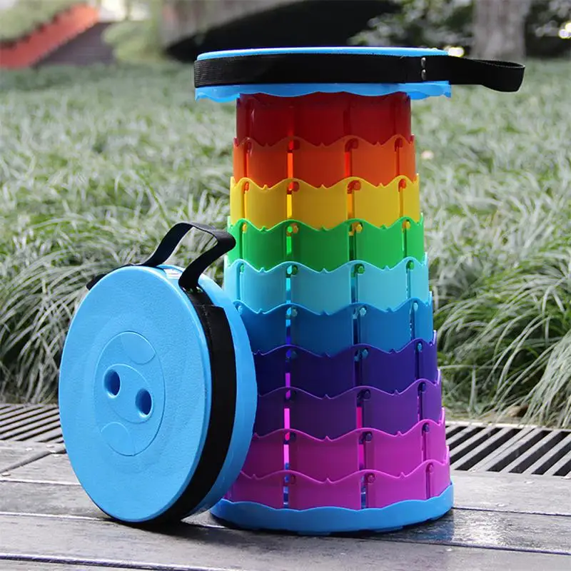 

Portable Telescopic Stool Retractable Folding Garden Camping Stools Seat For Fishing Hiking Traveling Outdoor Travel Device