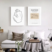 simple fashion modern vogue sketch figures style home decoration paintings poster and prints canvas art wall picture art