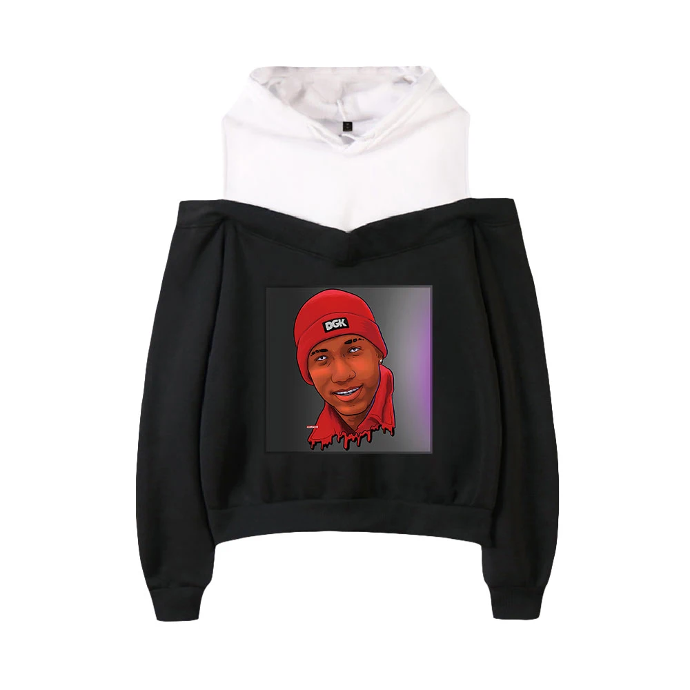 

Повседневная Женская толстовка frdun Hopsin Harajuku с открытыми плечами, одежда для девочек, пуловеры, уличная одежда с длинным рукавом, свободная, в...