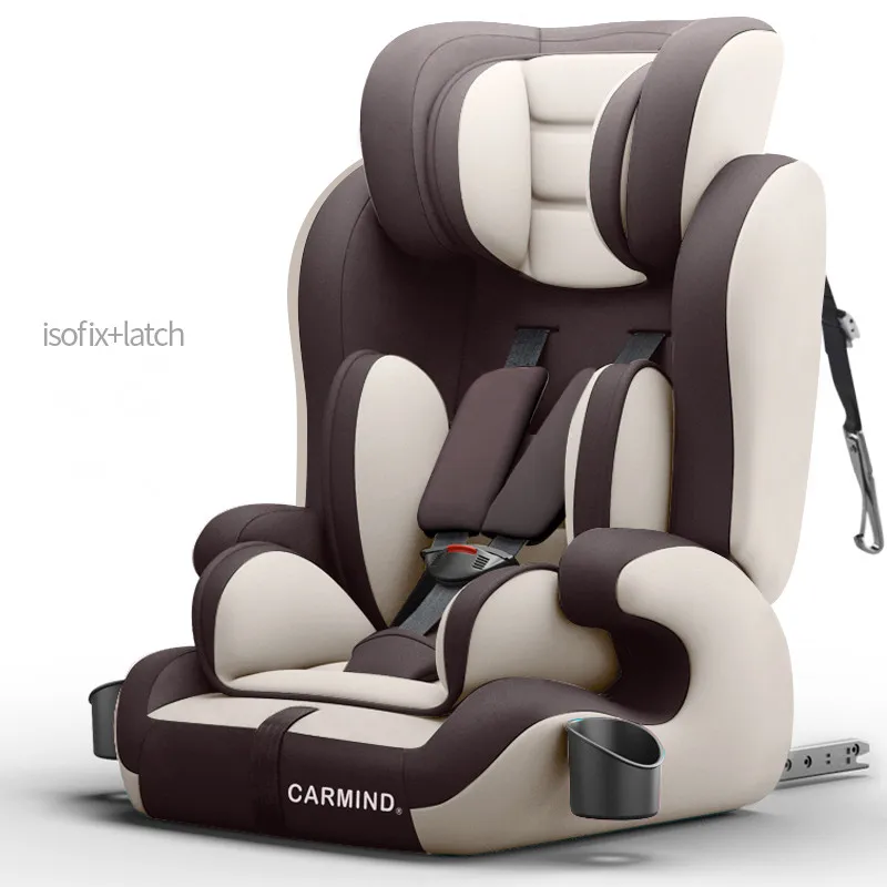 COLOR8 CARMIND детское автомобильное безопасное сиденье с подстаканником isofix мягкие автомобильные кресла с интерфейсом для 1-12 лет 9-36 кг автокресла - Цвет: COLOR8