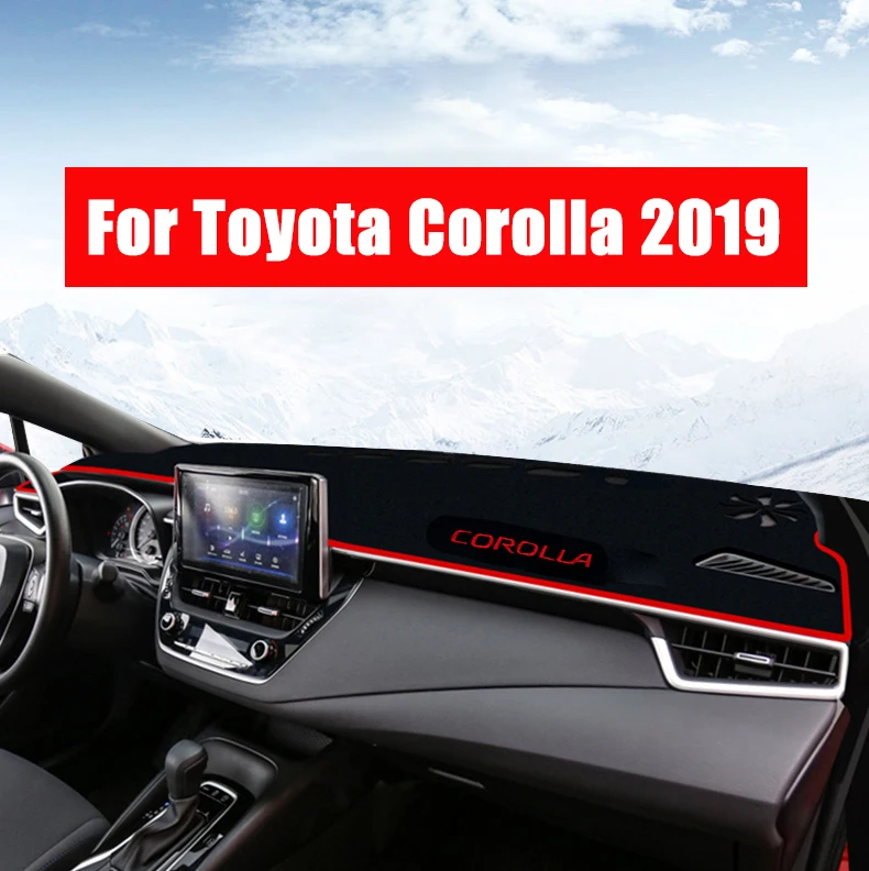 Для Toyota Corolla LHD чехлы на приборную панель автомобиля, коврик для приборной панели, защита от солнца, коврик для приборной панели, ковры, отделка, анти-УФ, летние аксессуары
