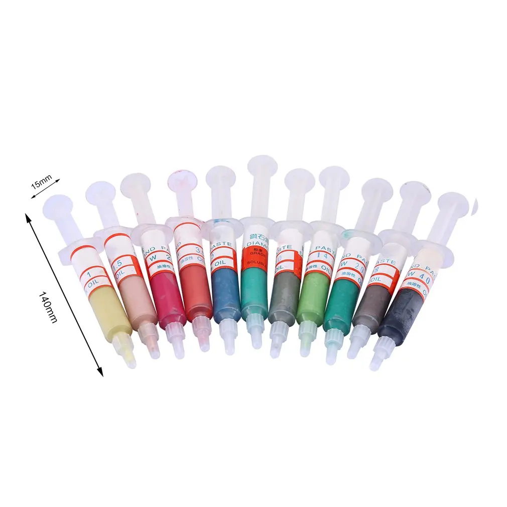 

11pcs Polishing Tool Oil-Soluble Diamond Polishing Paste Compound Syringes Optional Polishing Abrasive Tools