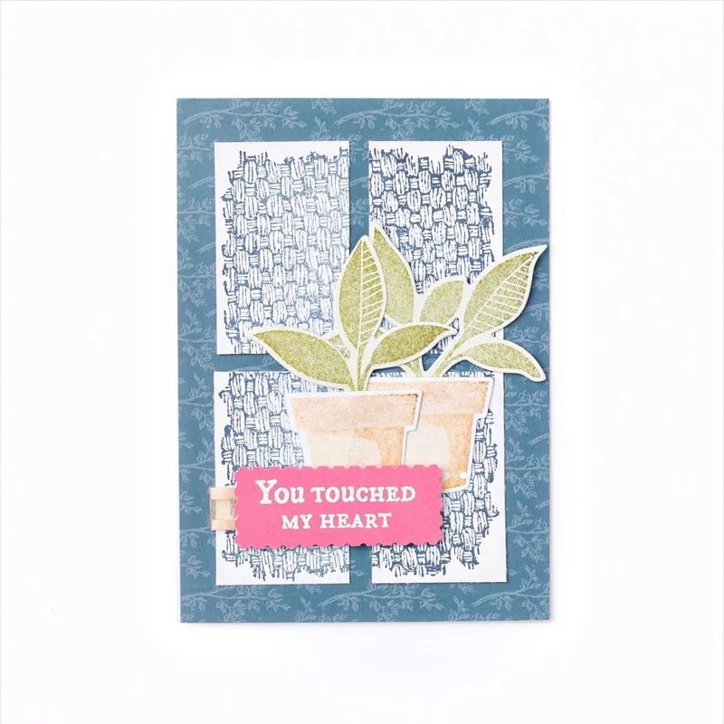 Цветок Бамбук Солнце Луна шторм путь Праздничная листва прозрачный штамп самые