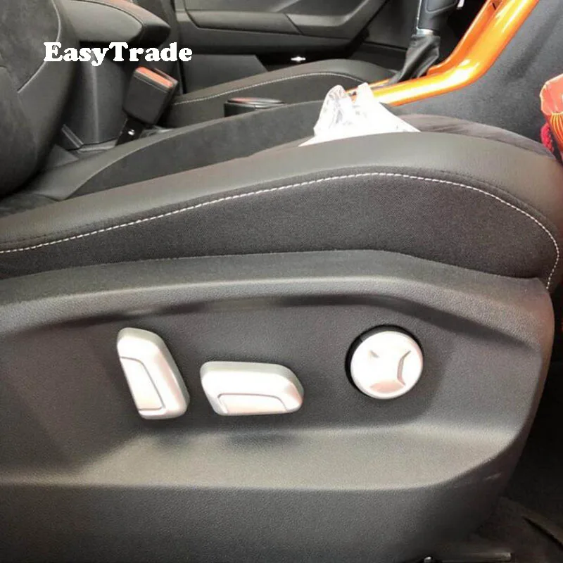 

6Pcs Abs Chrome Car Seat Adjustment Switch Decoration Botton Sticker Decal For Volkswagen vw T roc T-roc 2018 Auto Accessories