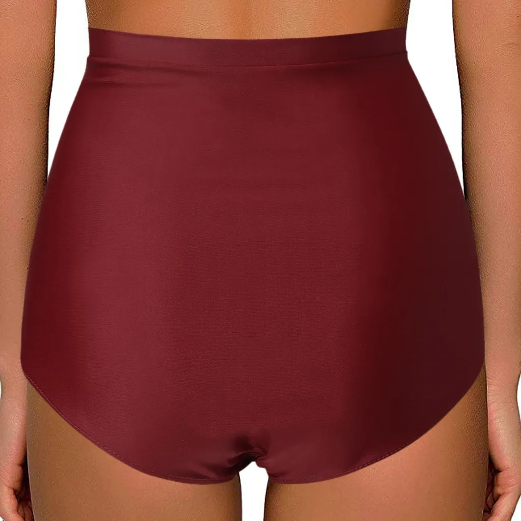 Women High Waist Bikini Sexy Swim Pants Shorts Bottom Swimsuit Ruched Swimwear Bathing suit Beach Wear Biquini 2020 | Женская одежда