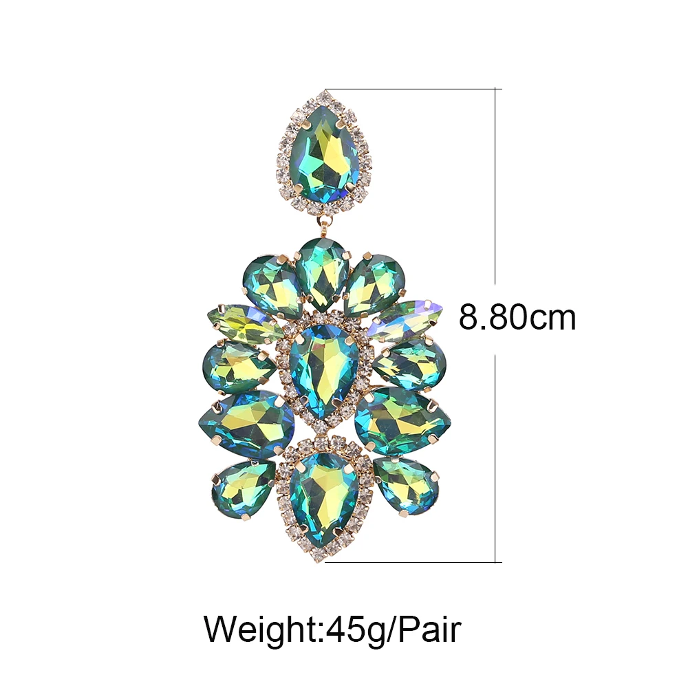 

New Designer Earrings Women Large Rhinestone Pendant Earrings Fashion Jewelry Drop Earrings For Women Dangle Earrings Korean EAR