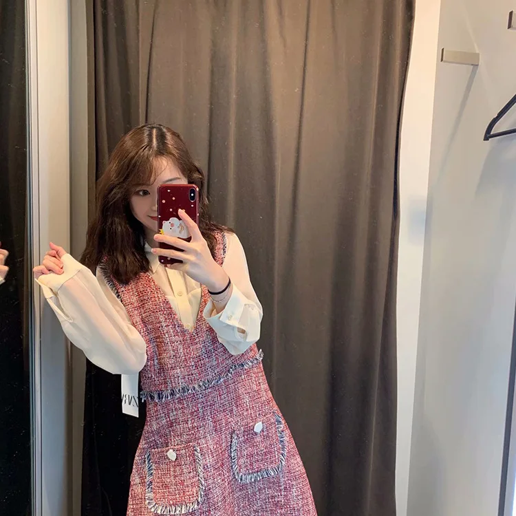 Весеннее твидовое женское платье без рукавов винтажное сексуальное мини-платье