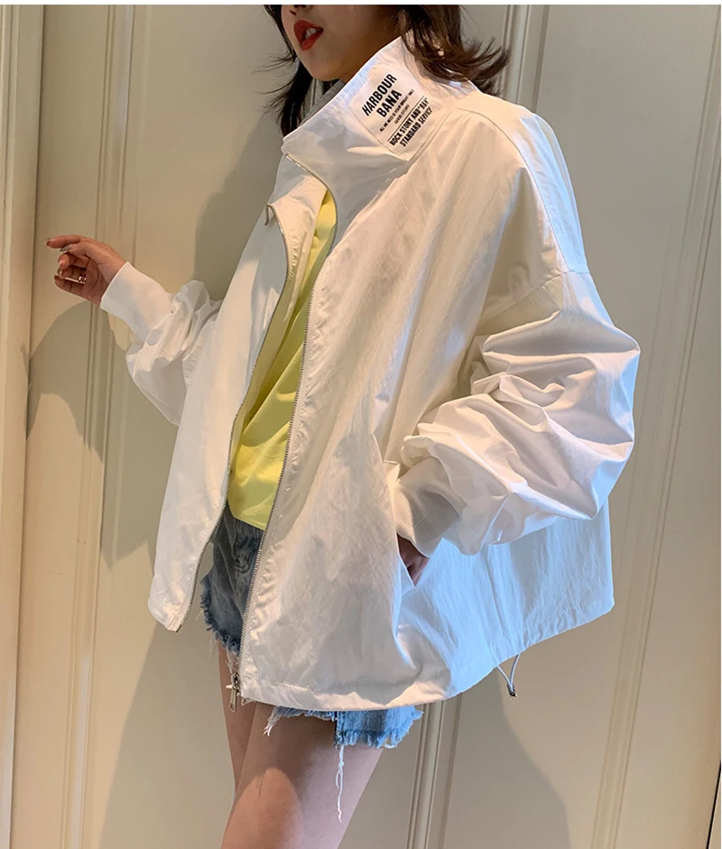 

Windbreaker women Jackets Long Sleeve Harajuku Loose Basic Jacket Streetwear Bomber Jacket Large Size Women's Outwear