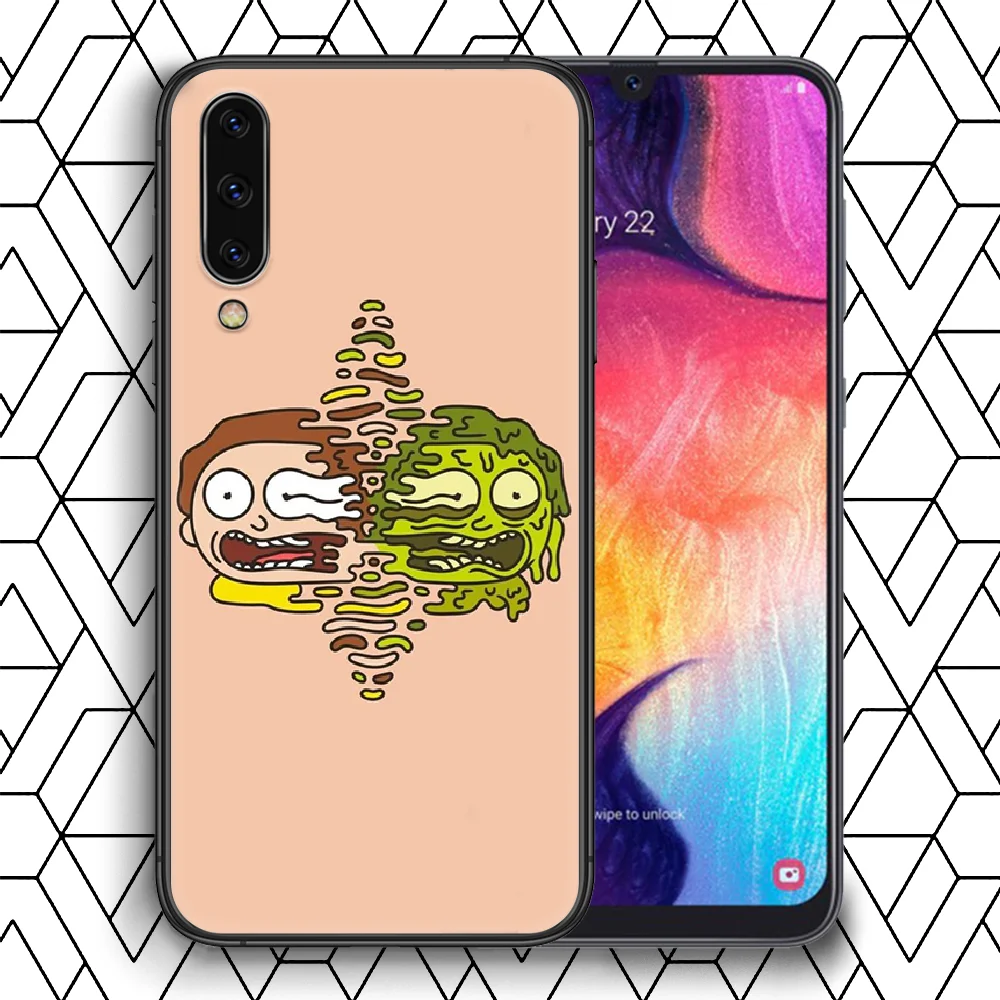 

Anime Ricks Cartoon Mortys Phone case For Samsung Galaxy A 3 5 7 8 10 20 20E 21S 30 30S 40 50 51 70 71 black bumper trend coque