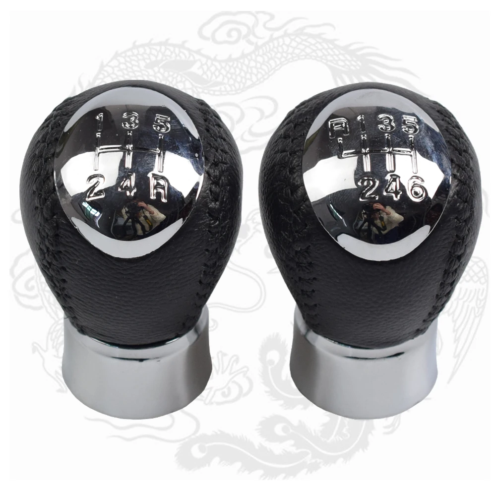

Fit For MAZDA PREMACY CP 1999-2005 ABS Leather Chrome Manual Gear Shift Knob Lever Stick Handle Head Handball Car Styling