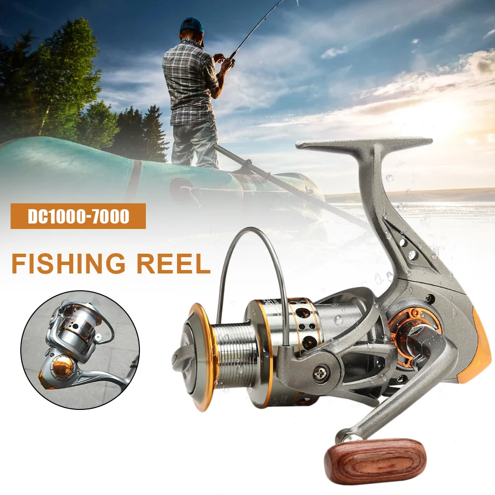

New Fishing Reel Feeder 1000-7000 Metal Spool Wheel 10KG Max Drag 5.2:1 Freshwater Saltwater Sea Spinning Fishing Rod Reel