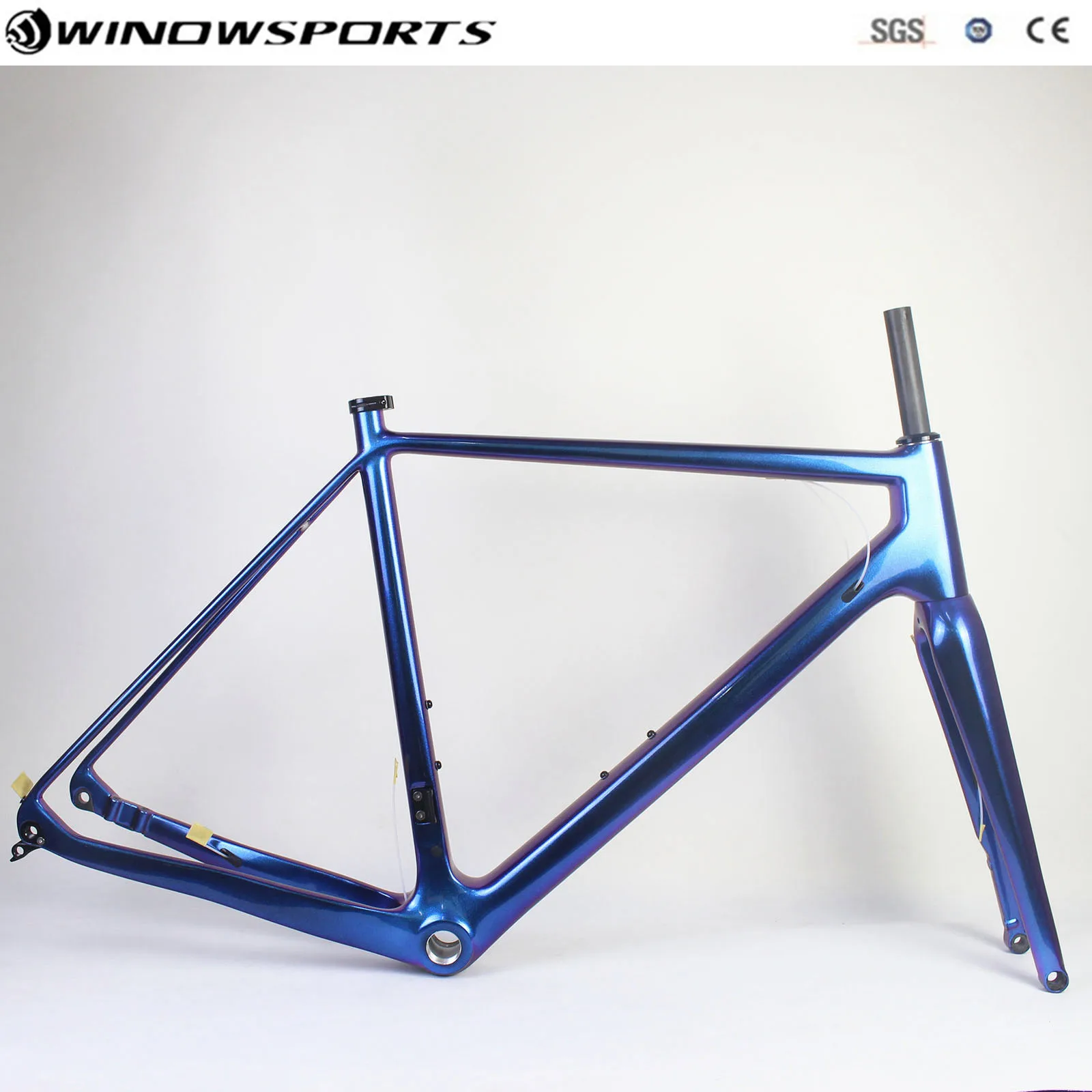 Карбоновая велосипедная Рама для велосипеда углеродная СХ плоская оправа с