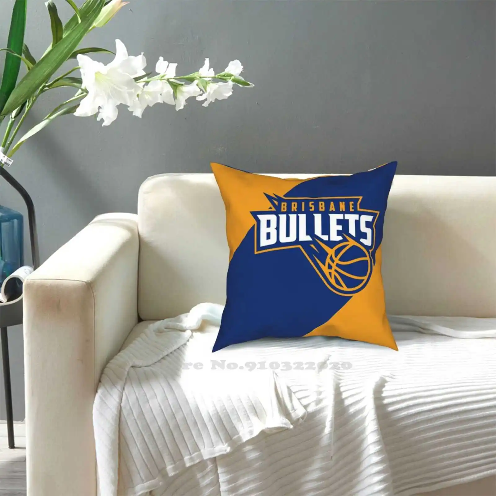 Brisbane Bullets Throw Cushion Pillow Cover Nbl Australian Australia Sports Football Queensland | Дом и сад