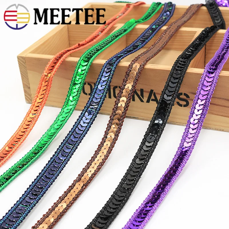 23Meters Eco-Friendly Sequins Lace Trims 3D Gold Silver Ribbons For Stage Dance Dress Belt Sewing Accessories | Дом и сад