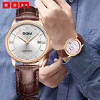 DOM мужские часы Топ бренд класса люкс Мужские кварцевые наручные часы водонепроницаемые бизнес часы мужские кожаные Relogio Masculin M-512GL-7M