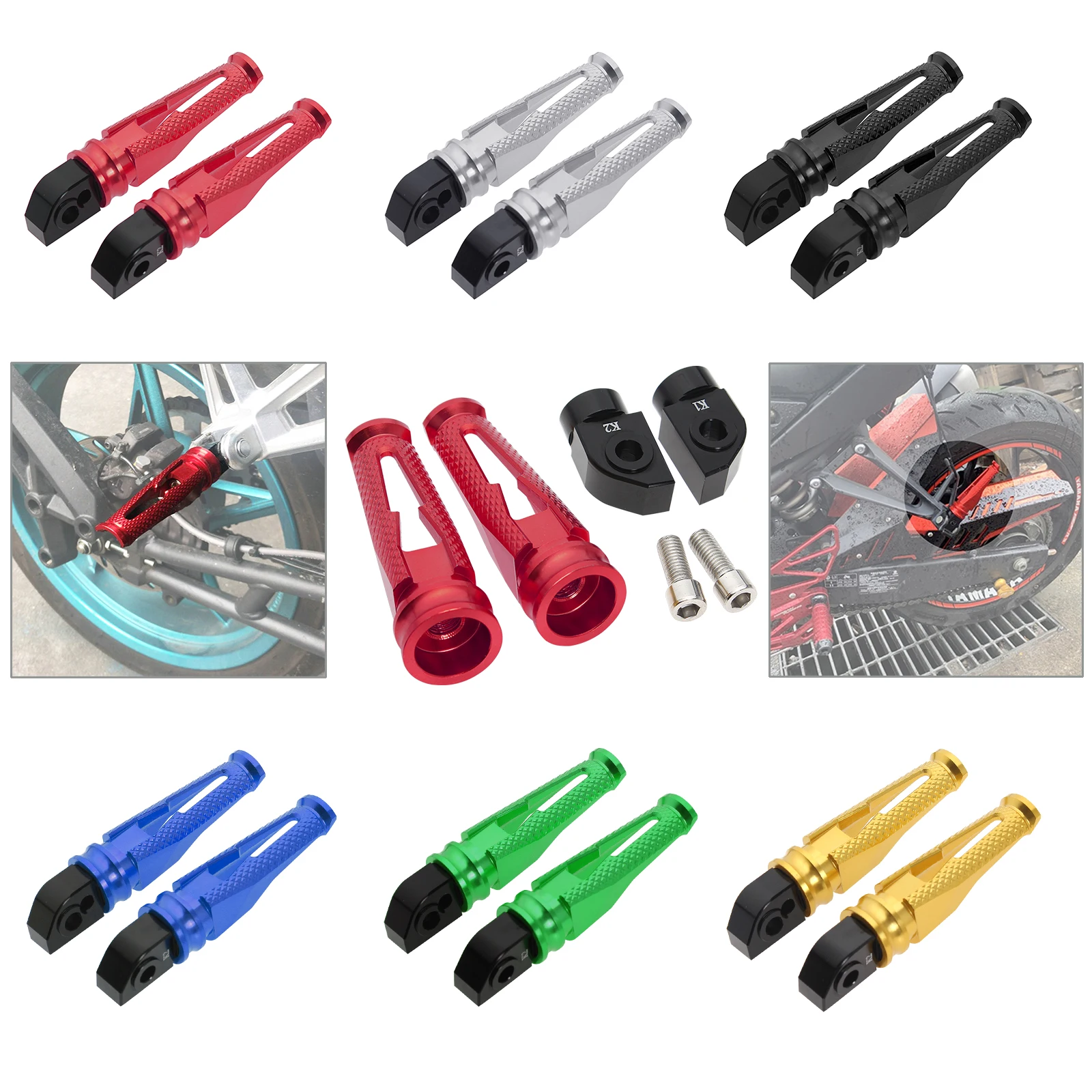 

Foot Pegs Passenger Rear Footrest For Triumph Daytona 955i Speed Triple 1050 Motorcycle Aluminum