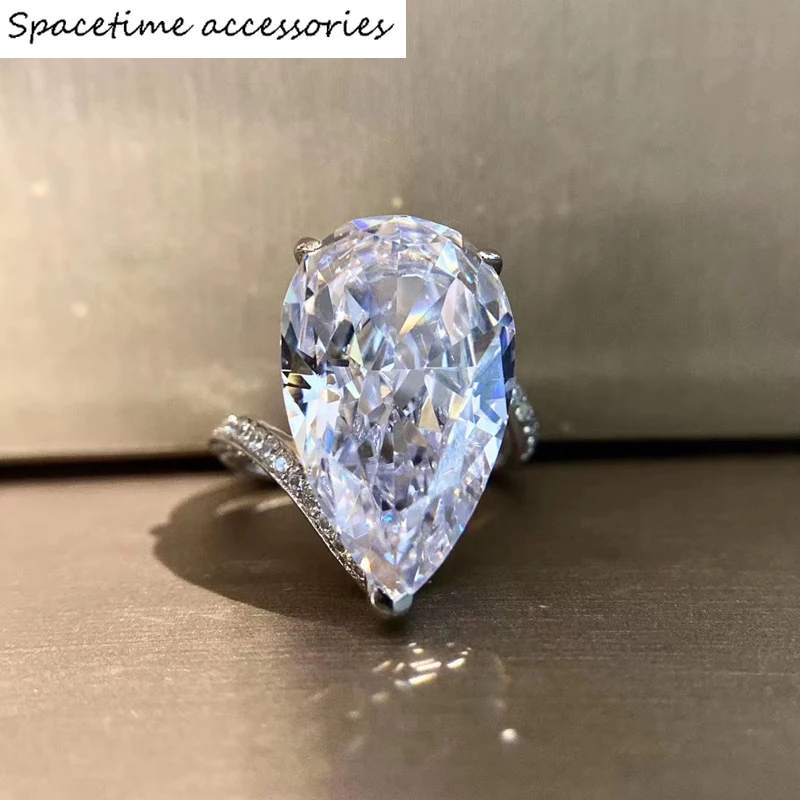 

Earring925 Sterling Silver Created Moissanite Gemstone Wedding Engagement Diamonds Ring Fine Jewelry WholesaleRings