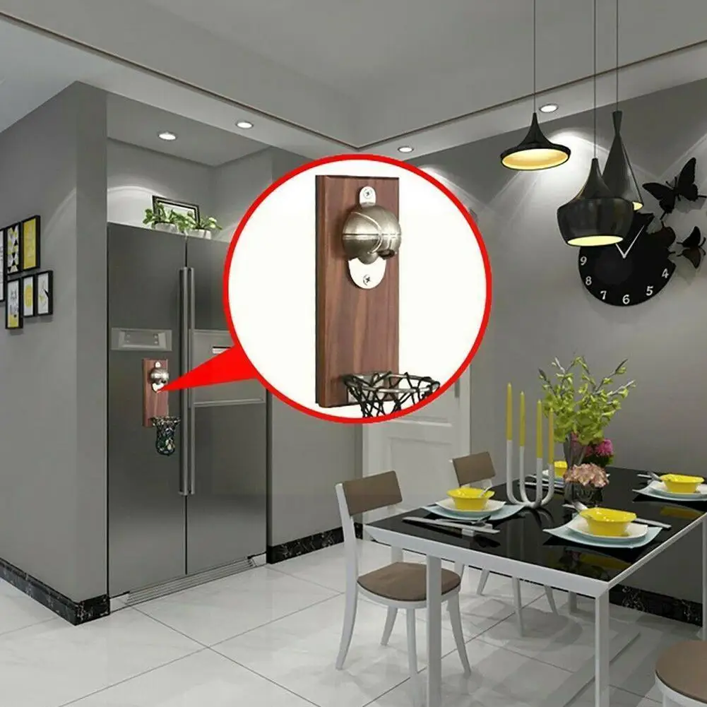 

1pcs Wine Beer Bottle Opener Wall Mount Bottle Basketball Opener With Embedded Catcher Opener Bottle Cap In Magnetic Tools C3p9