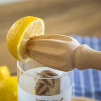 lemon juice squeezer fruit juicer hand press citrus orange solid wood series beech lemon hammer bar tool