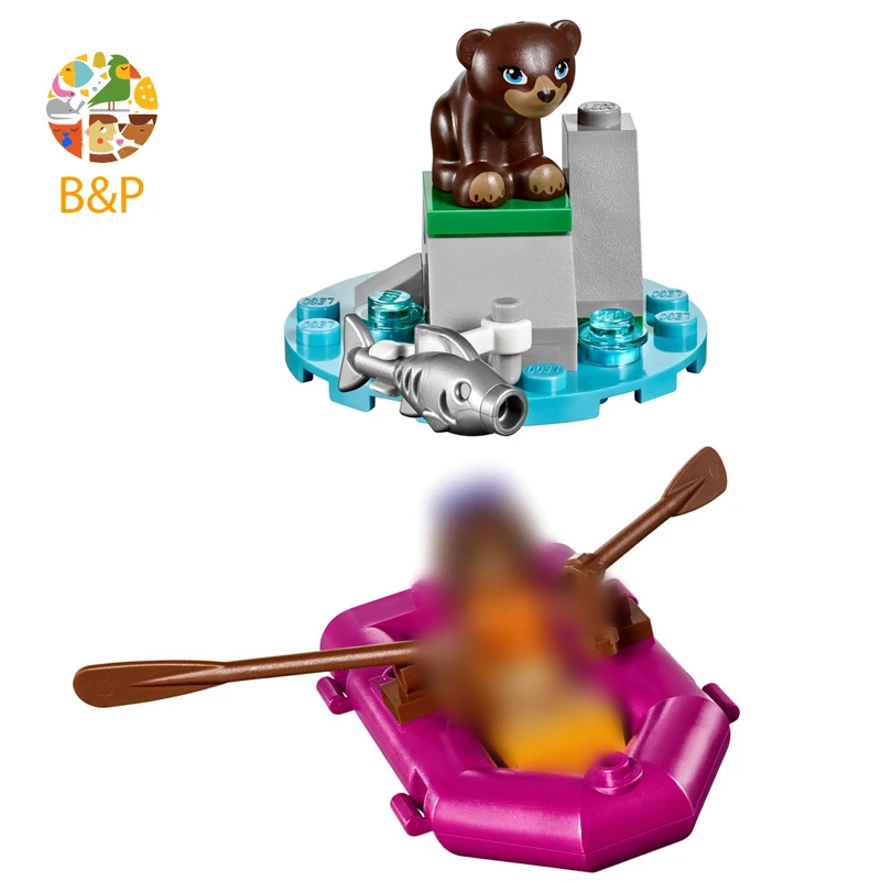 Коллекция 41121 года 325 шт. серия друзей модель для рафтинга в лагере приключений