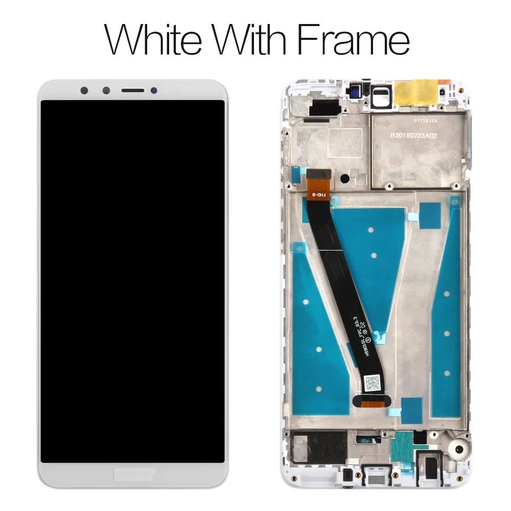 White with Frame Для huawei Y9 ЖК-дисплей кодирующий преобразователь сенсорного экрана в сборе FLA L22 LX2 LX1 экран для huawei Y9 Замена ЖК-рамки - Цвет: White with Frame