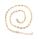 Ожерелье из нержавеющей стали кофе в зернах длиной 45 см браслеты из нержавеющей стали для вокруг шеи отличное женское ожерелье свадебные украшения, подарки, цельнокроеное платье