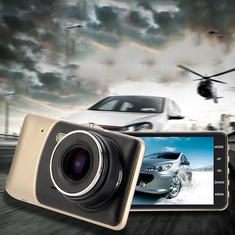 4 Inch Lcd IPS Dual Lens Car Dash Cam FHD 1080P Dashboard Camera 170°Driving DVR | Автомобили и мотоциклы