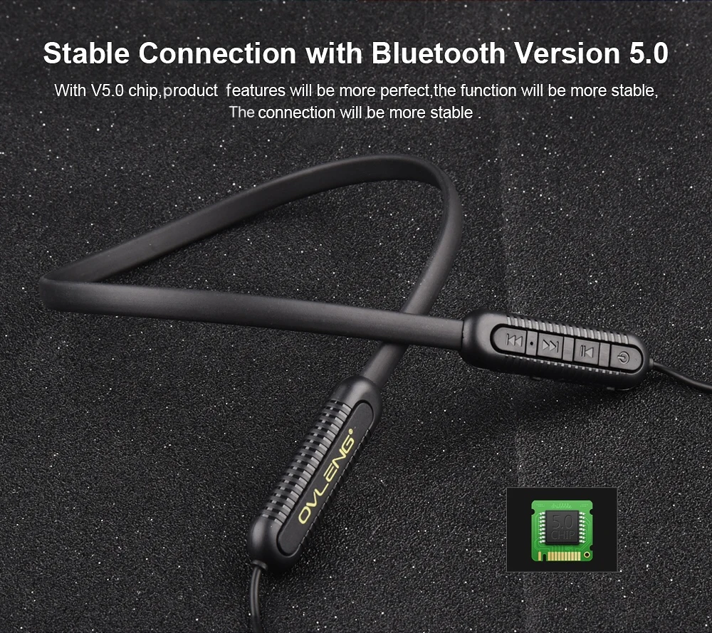 OVLENG S19 беспроводные Bluetooth наушники спортивные шейные наушники с микрофоном в качестве MP3 плеера Walkman Handsfree для умных устройств