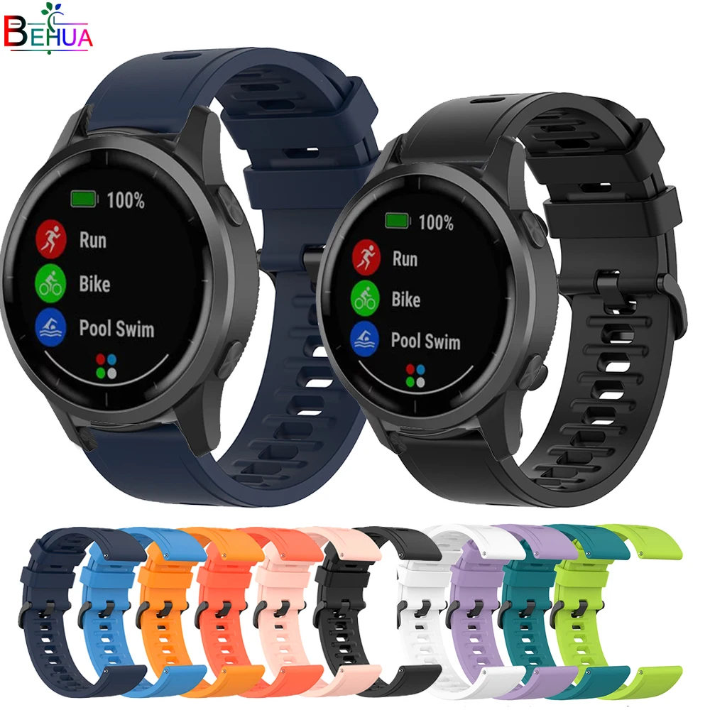 

Ремешок для Garmin Vivoactive 4 / Vivoactive 3 Smart 20 мм 22 мм, силиконовый ремешок для часов, браслет для Huami Amazfit GTR GTS 2