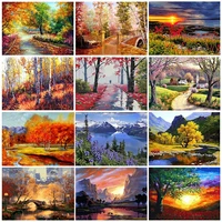 gatyztory diy painting by numbers handpainted oil painting landscape picture paint drawing on canvas home decoration unique gift