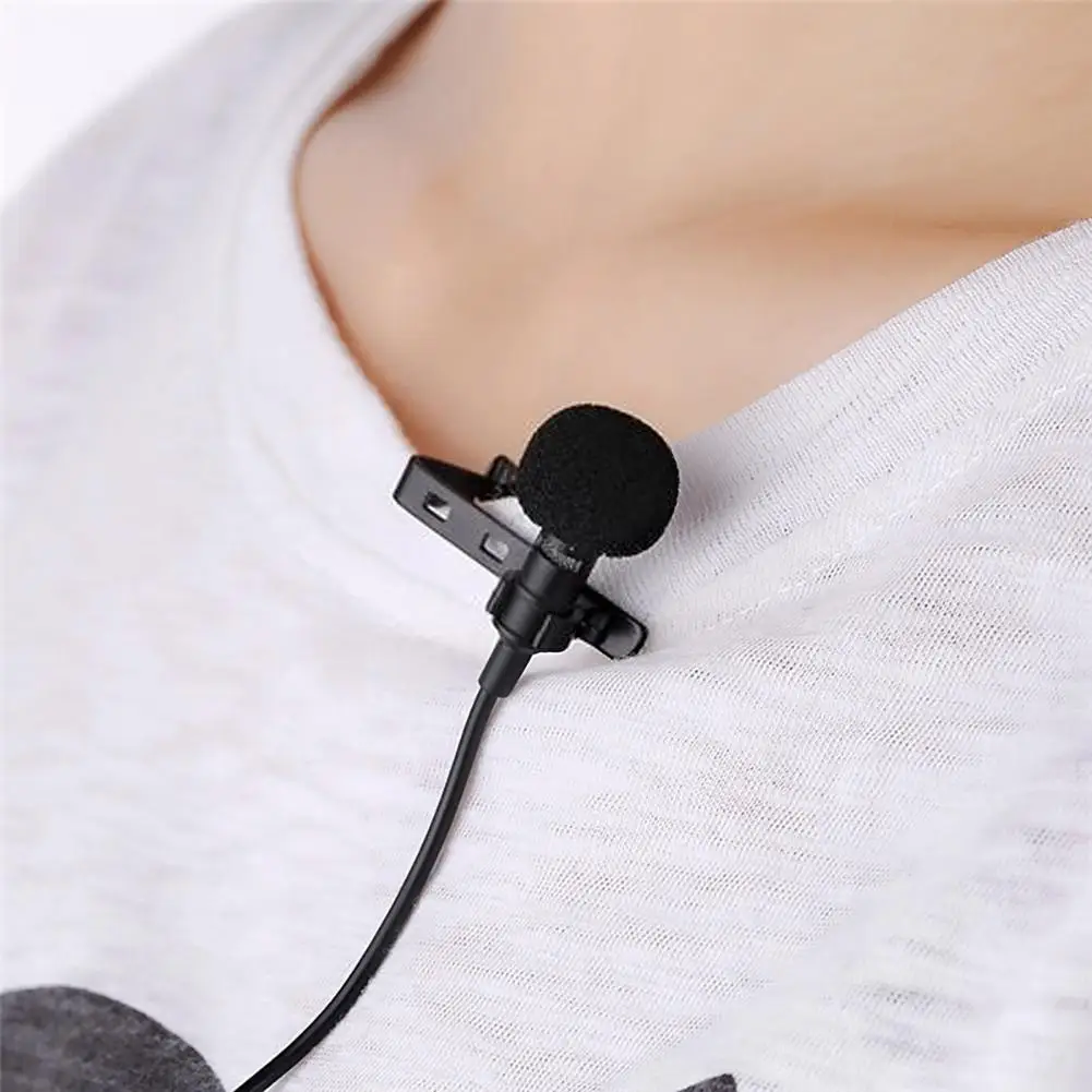 

Portable 3.5mm Mini Jack Microphone Jack Tie Clip Microphones Smart Phone Recording PC Clip-on Lapel For Speaking Singing Speech