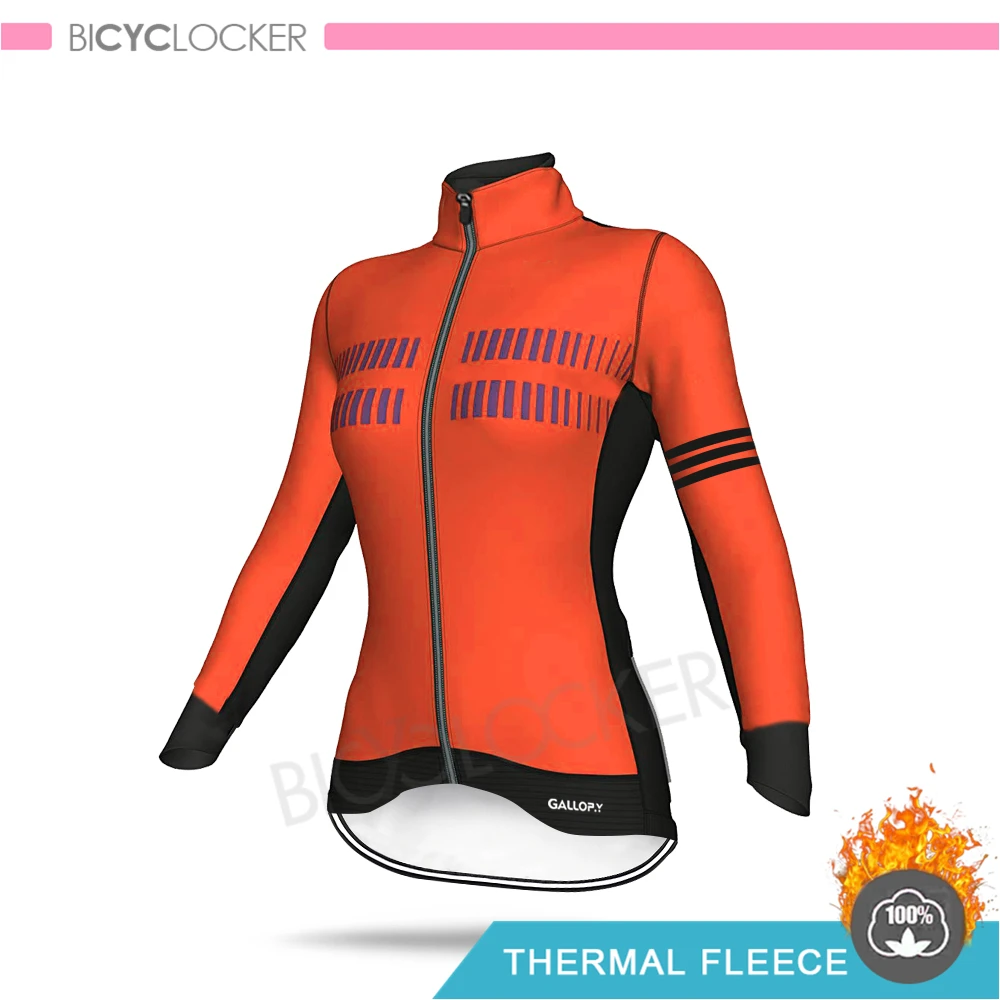 Long Sleeve Jersey Зимняя одежда для велоспорта куртка с длинными рукавами для шоссейного велосипеда Женская велосипедная одежда профессиональная команда Теплая Флисовая майка комплект теплый MTB - Цвет: Long Sleeve Jersey