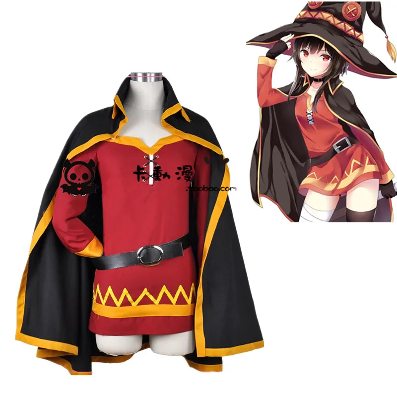 Карнавальный костюм KonoSuba God's Blessing on This Wonderful World Megumin платье накидка Униформа