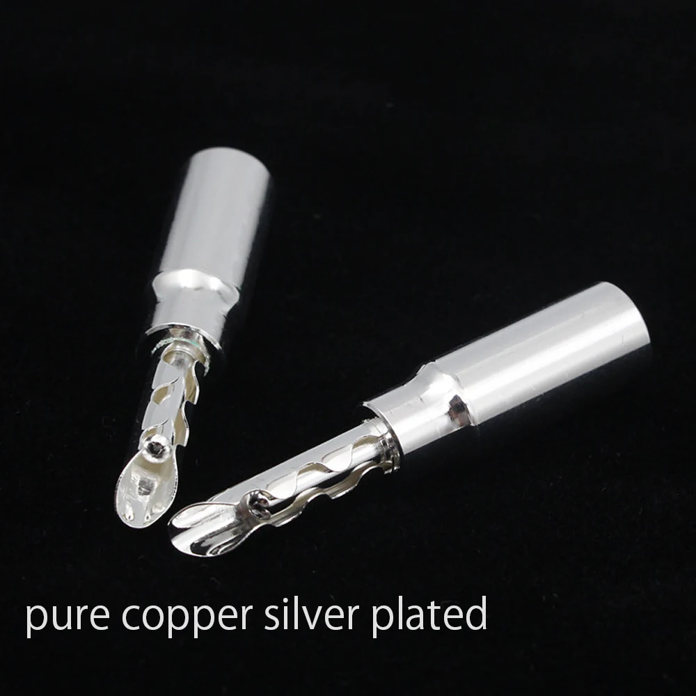 4 шт. Высокое качество Чистая красная медь банан разъем клеммной вилки 5 мм для