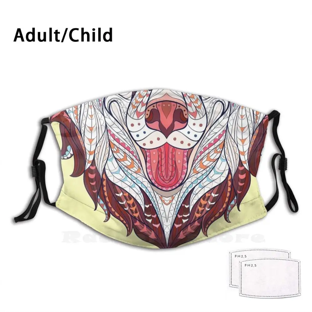 Этнический коричневый Хаски для взрослых и детей Пылезащитный фильтр сделай сам