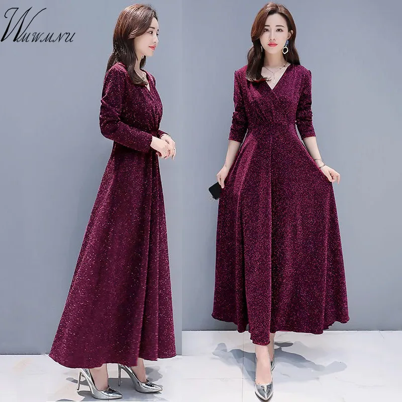 Элегантное блестящее Новое весеннее женское платье макси облегающее пикантное с