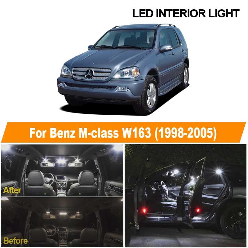 19 шт. подсветка для Mercedes Benz M ML класса W163 ML320 ML350 ML430 ML500 | Автомобили и мотоциклы