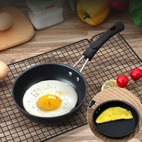 12cm mini portable egg pot frying pan breakfast omelette home non stick long handle anti scratch coating kitchen supplies