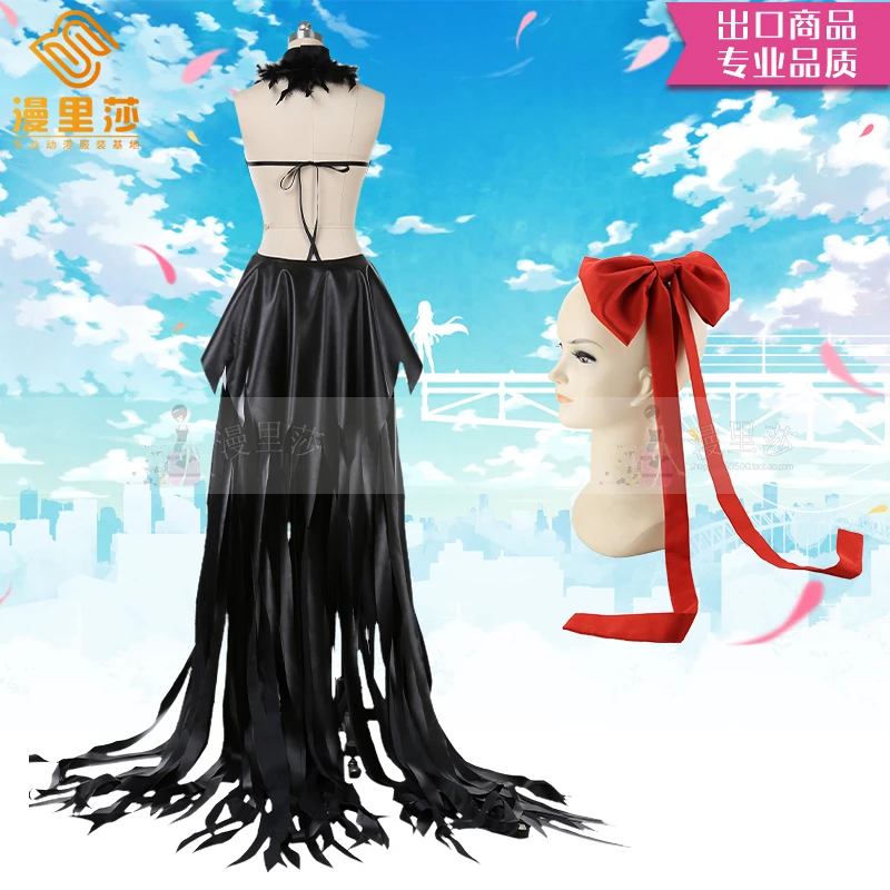 Аниме Puella Magi Madoka Magica Akemi Homura Devil Черный Косплей Костюм для женщин Униформа на