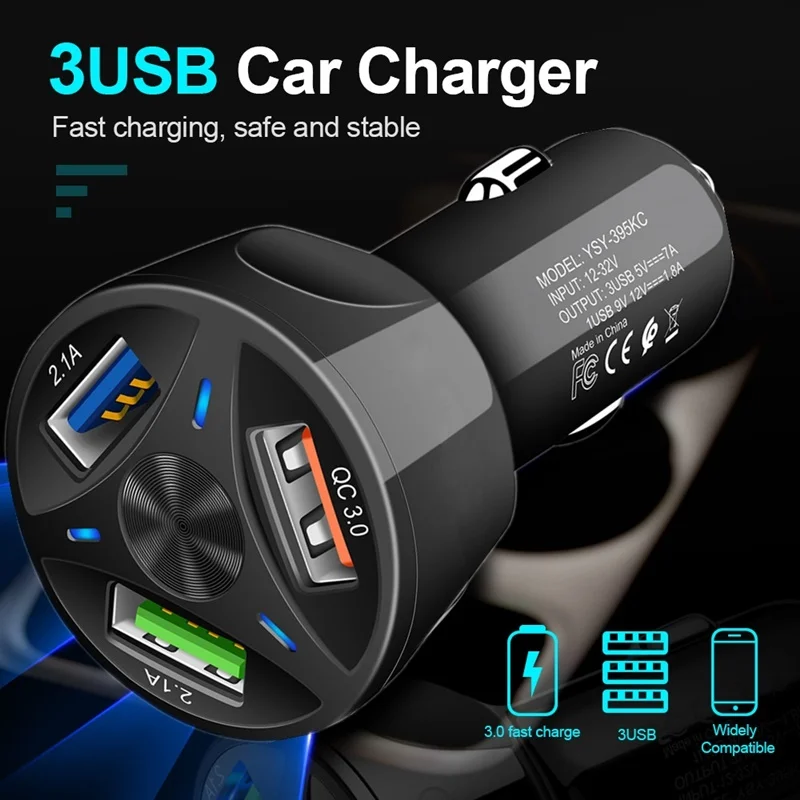 Tongdaytech автомобильное USB быстрое зарядное устройство QC 3,0 4,0 автомобильное зарядное устройство для Iphone X 8 7 samsung S8 S9 S10 телефон адаптер мини быстрое автомобильное зарядное устройство
