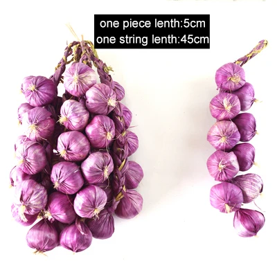 Purple Garlic Искусственная модель овощей поддельные чеснок Кукуруза рыбы Висячие струны кухня фестиваль Декор фотографии реквизит - Color: Purple Garlic