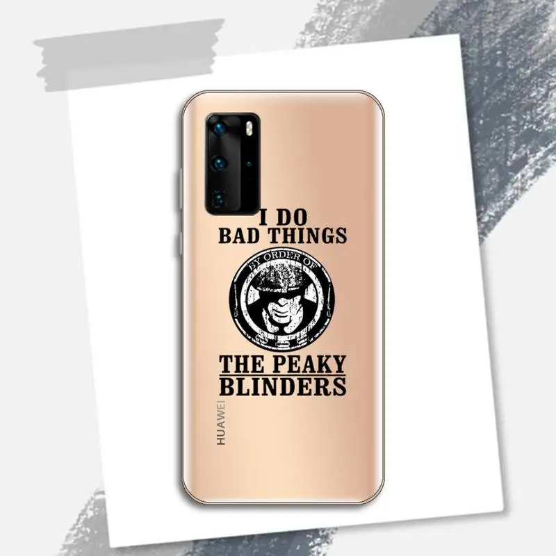 

Peaky Blinders Thomas Shelby Phone Case Transparent for Huawei P honor 8 10i 20 30 40 smart 2019