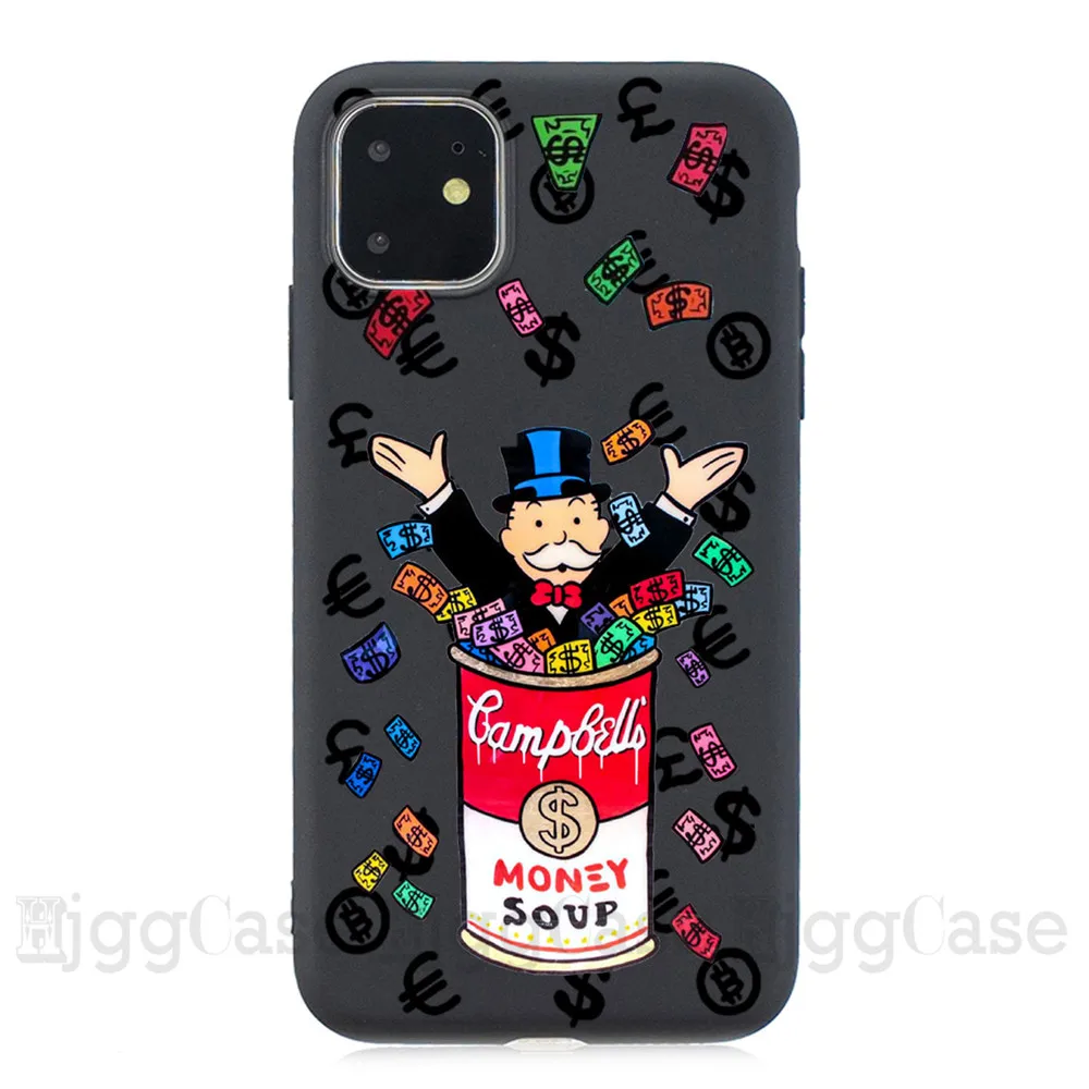 Мультяшный доллар Монополия Мягкий силиконовый чехол для iPhone 11 11 Pro Max X XR Xs Max 5S SE 6 7 8 Plus телефон coque fundas