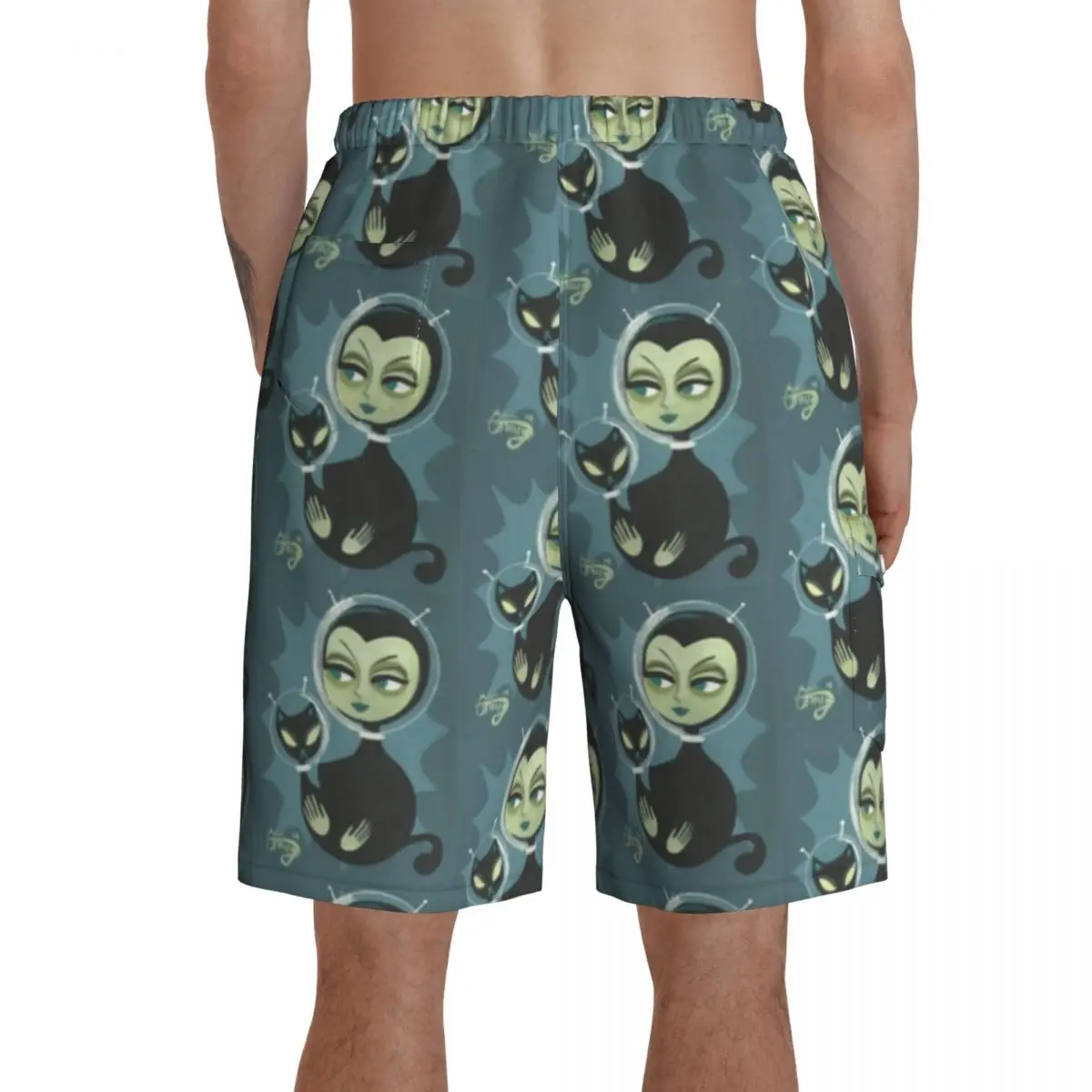 

Alien Board Shorts Bathing Swimming Trunks Polyester Pattern Men Swim Trunks