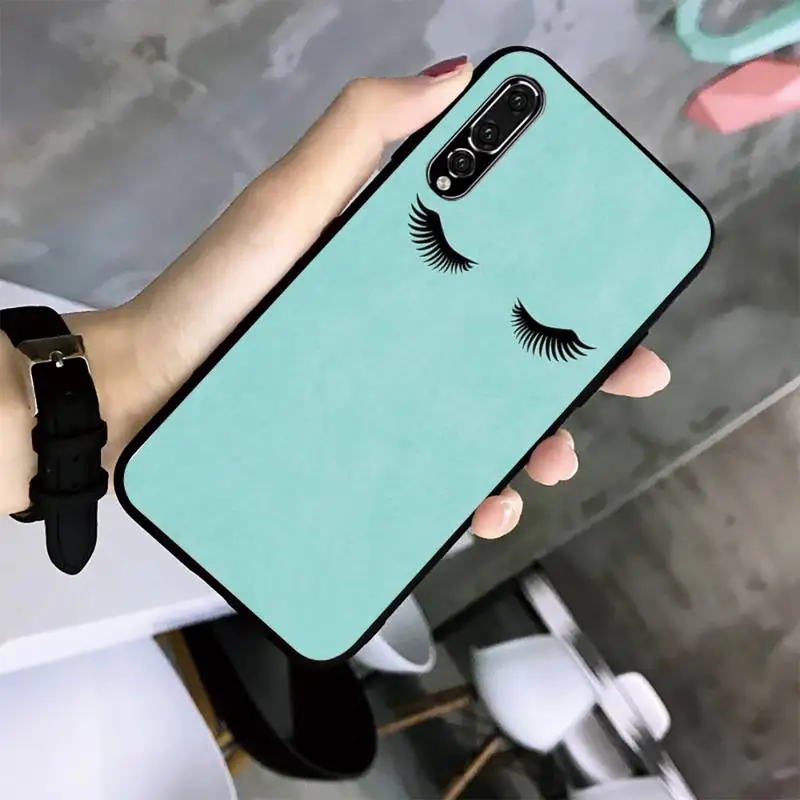 

Blue Hepburn Phone Case For Huawei Mate10 20Lite 20X Mate20 30 40 Pro Nova3 4 4E 3i Nova5 5ipro Black Soft TPU Case