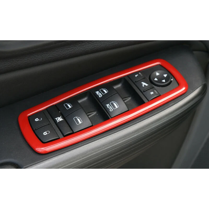 1 * Красная оконная Кнопка отделка рамка Замена для Cherokee Grand Durango|Комплекты и