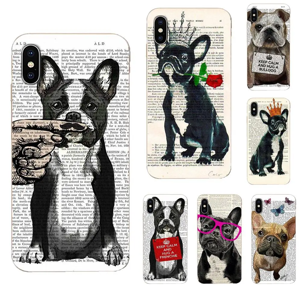 Париж Frenchie с розой задняя кожа красочные для Apple iPhone 11 Pro X XS Max XR 4 4S 5 5C 5S SE 6 6S 7 8 Plus |